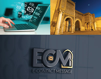 E contact message logo design