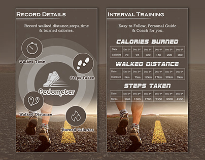 Pedometer Step Counter User Interface