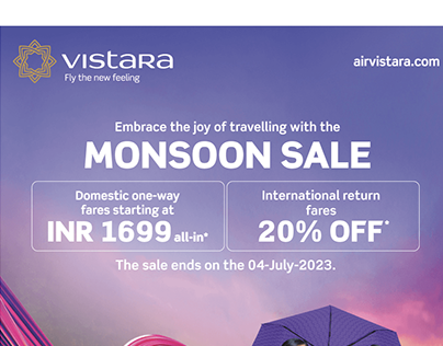 Vistara- Monsoon Sale