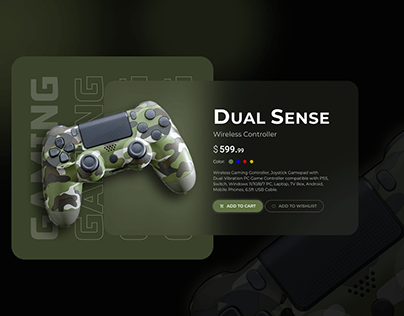 Gaming Controller | Camouflage Dual Sense