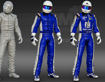 Nationwide 3D Racing Suit Render