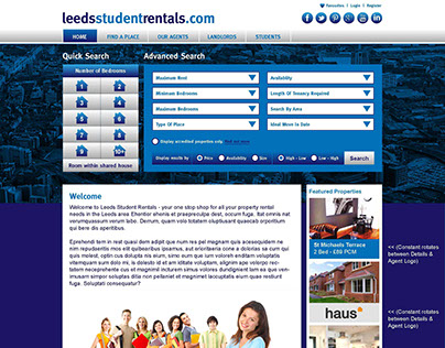 Leeds Student Rentals (Graphic / Web Design)