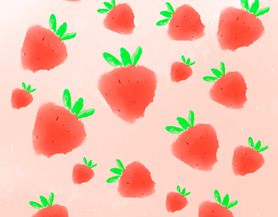 Falling strawberries.