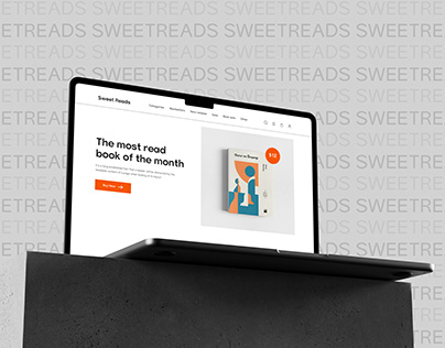 Sweet Reads online bookshop UX/UI design concept