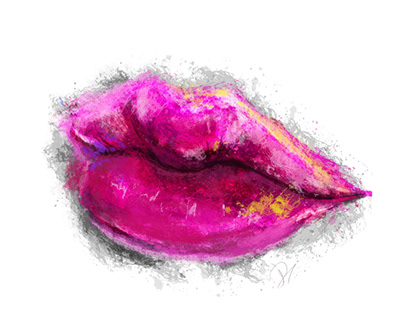 Bright Pink Lips