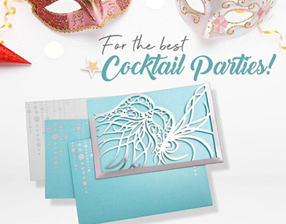 Masquerade Theme Party Invitation Cards