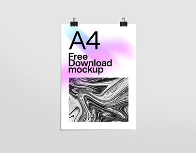 Free Download A4 Poster Mockup
