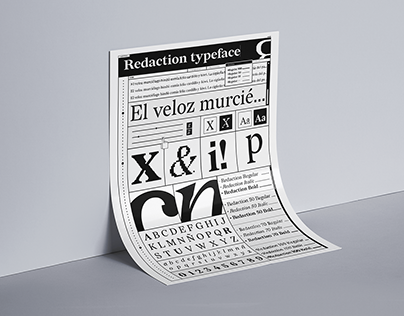 Espécimen Tipográfico - Redaction Typefont