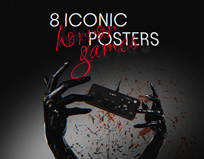 8 HORROR GAMES POSTERS