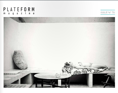 Project thumbnail - Featured in PLATEFORM MAGAZINE issue #78