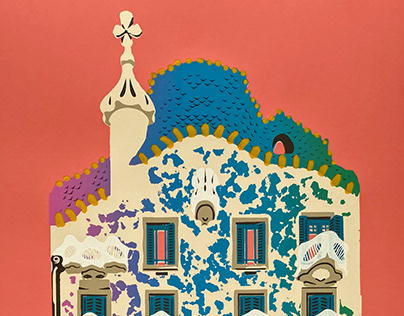 Batlló House ilustration and print