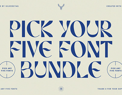 Pick Your Own Five Font Bundle