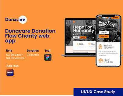 Donacare Charity Flow - UX Case study