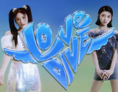 IVE 'Love Dive' Typography & Album Design
