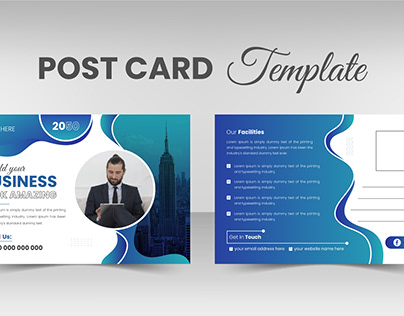 Creative Business Post-Card Design Template