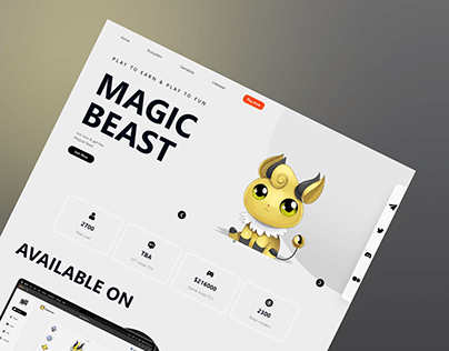 Magic Beast NFT Landing page Design