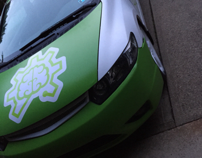 Green Brain Car Wrap