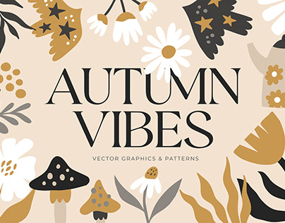 AUTUMN VIBES patterns and graphics