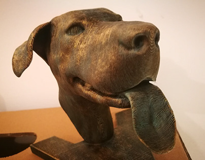 Vili - 3D printed dog statue