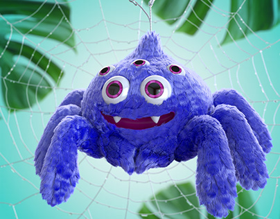 Blue Muppet Spider