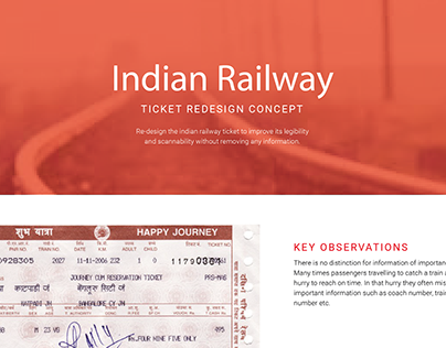 Indian Railway Ticket Redesign