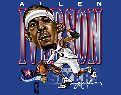 IVERSON - LICENSED NBA GRAPHIC FOR MITCHELL & NESS