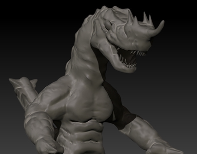 Z-Brush T-Rex sculpting