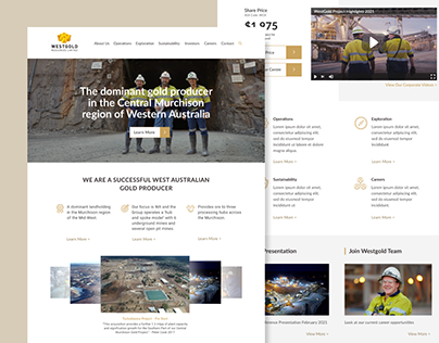 Gold Mining Company Web Design