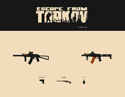 "Escape from Tarkov" pixel art illustrations