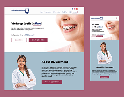 UI Design: Saline Orthodontics