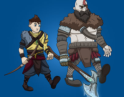 Fan art: Kratos and atreus