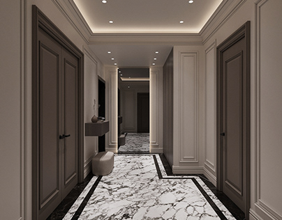 Neoclassical Hallway - Apartment in Baku 2024