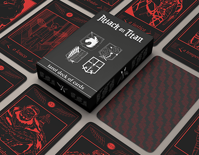 Tarot deck of cards Attack on Titan