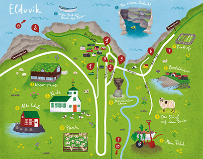Map Illustration of Faroe Islands | Piper Verlag