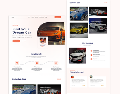 Car Rental Website Landing Page