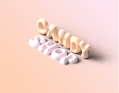 3D Text Effect - Candy Shop