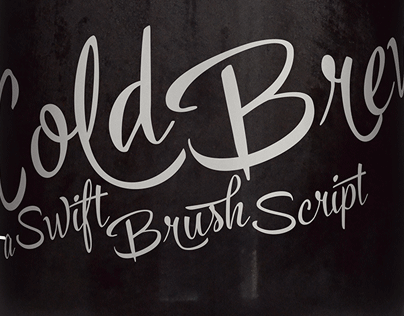 Cold Brew -lettering font family