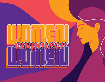 Magazine Cover Layout Design: Women Empower Women