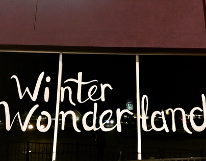 Winter Wonderland window painting