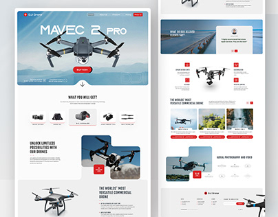 DJI drone website design