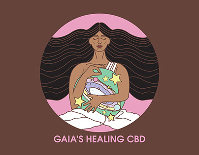 Gaia's Healing CBD Logo design