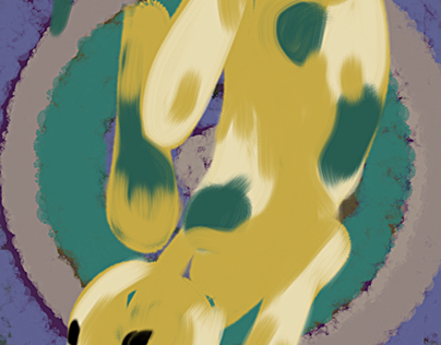 Phone Paintings: Comfy Dog