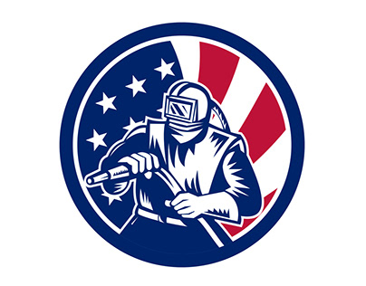 American Sandblaster USA Flag Icon