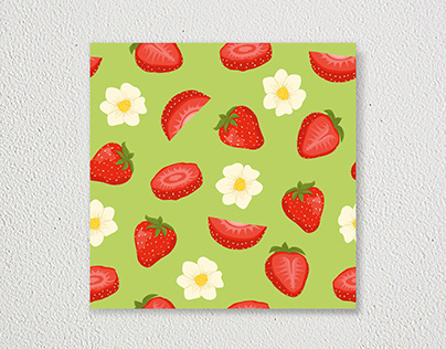 Strawberry clip art and pattern
