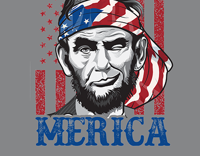 Merica Abraham Lincoln 4th Of July Shirt Men American