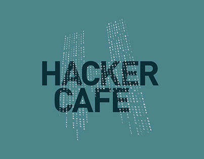 Hacker Café branding design