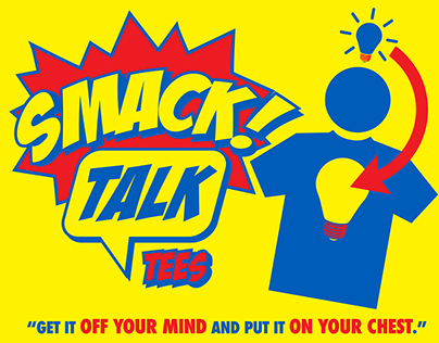 Logo concepts for "Smack Talk Tees".
