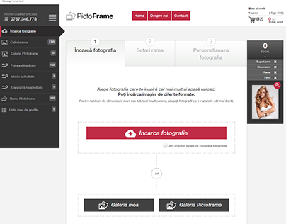 PictoFrame - Admin Dashboard (Romania 2014)