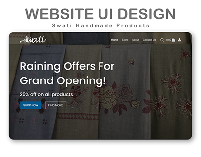 e commerce website | Swati shawls online shop
