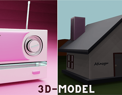 [3D Model] Radio & House 3D